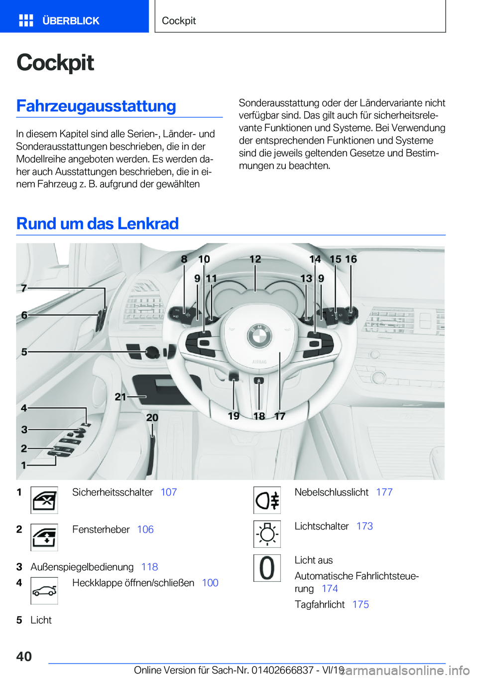 BMW X3 M 2020  Betriebsanleitungen (in German) �C�o�c�k�p�i�t�F�a�h�r�z�e�u�g�a�u�s�s�t�a�t�t�u�n�g
�I�n��d�i�e�s�e�m��K�a�p�i�t�e�l��s�i�n�d��a�l�l�e��S�e�r�i�e�n�-�,��L�