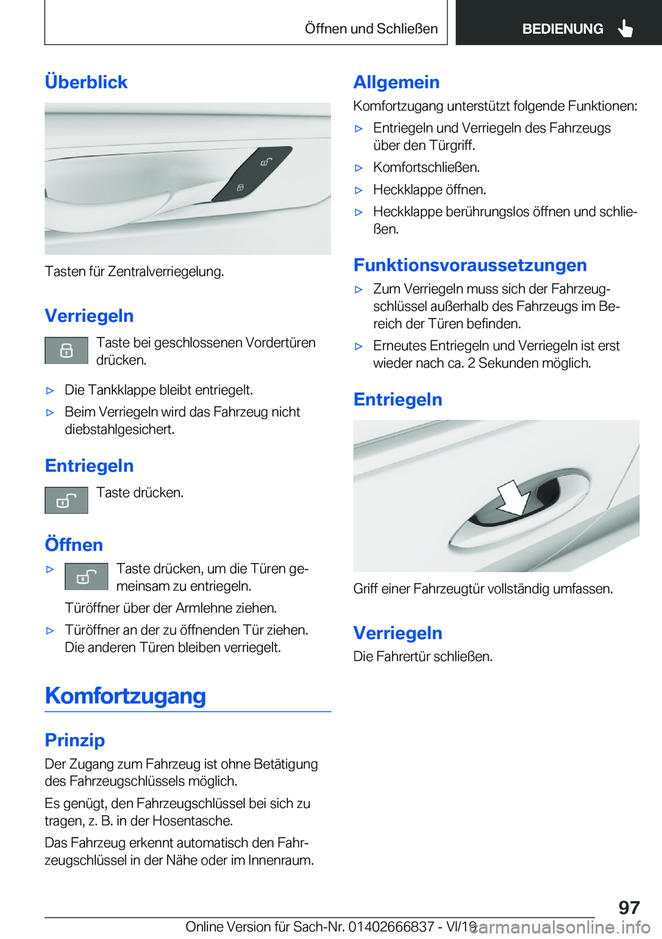 BMW X3 M 2020  Betriebsanleitungen (in German) �