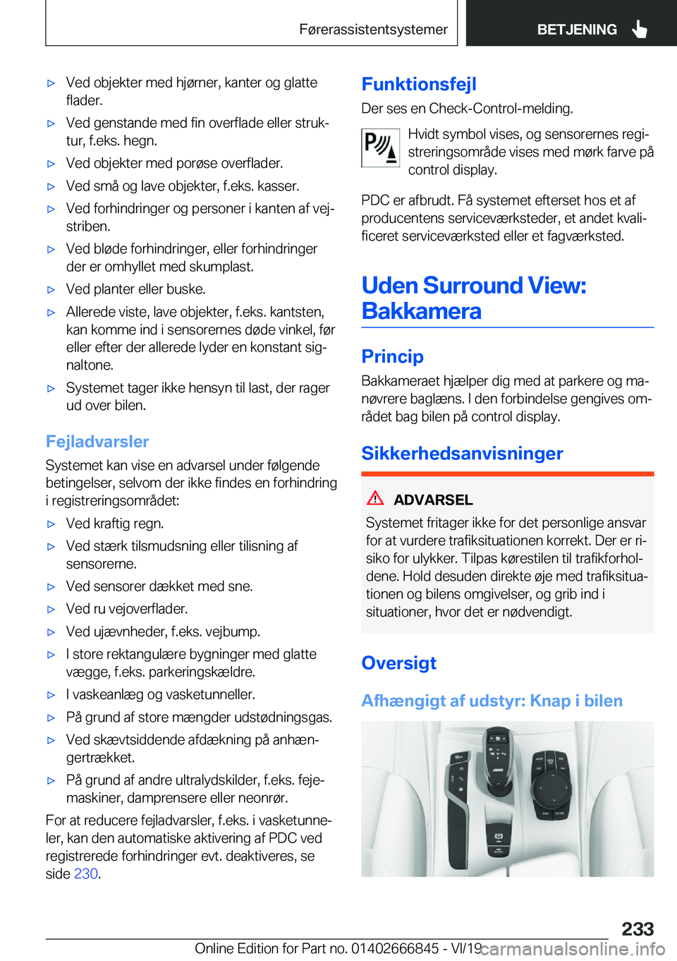 BMW X3 M 2020  InstruktionsbØger (in Danish) 'x�V�e�d��o�b�j�e�k�t�e�r��m�e�d��h�j�