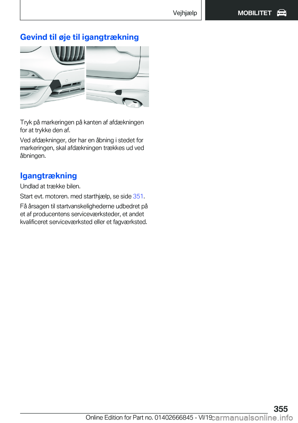 BMW X3 M 2020  InstruktionsbØger (in Danish) �G�e�v�i�n�d��t�i�l��