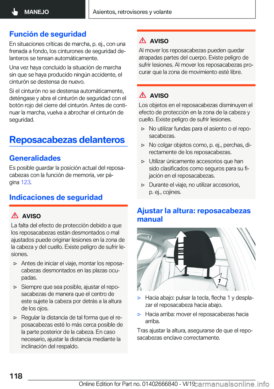 BMW X3 M 2020  Manuales de Empleo (in Spanish) �F�u�n�c�i�