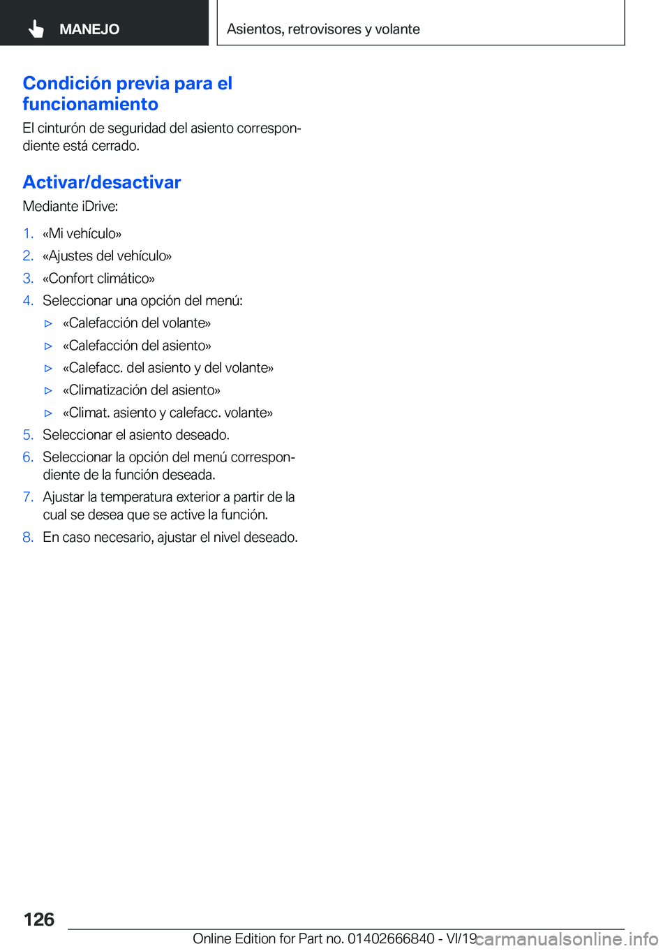 BMW X3 M 2020  Manuales de Empleo (in Spanish) �C�o�n�d�i�c�i�