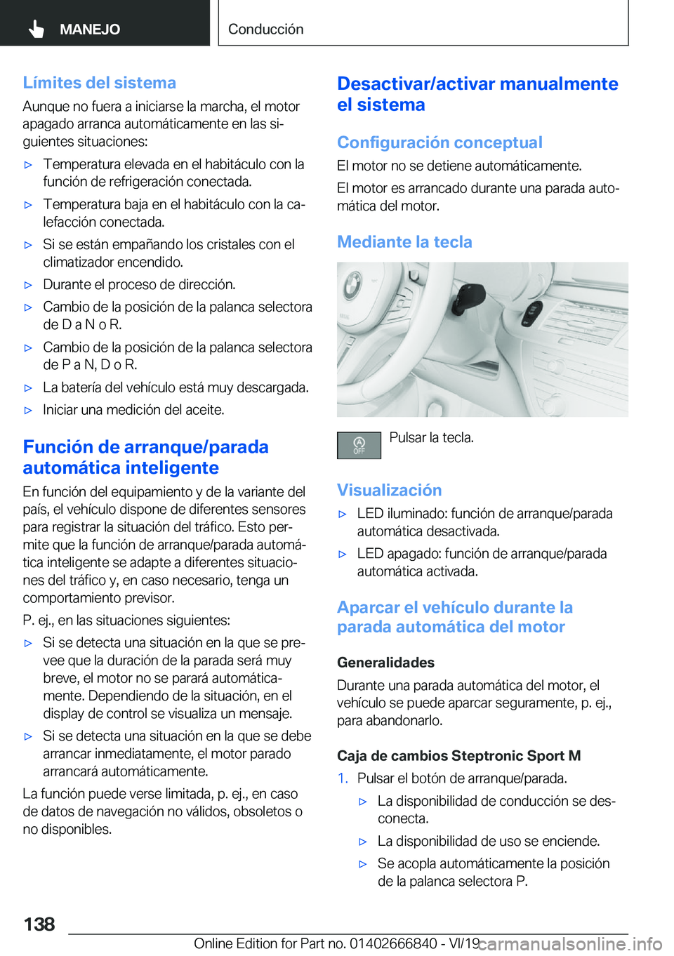 BMW X3 M 2020  Manuales de Empleo (in Spanish) �L�