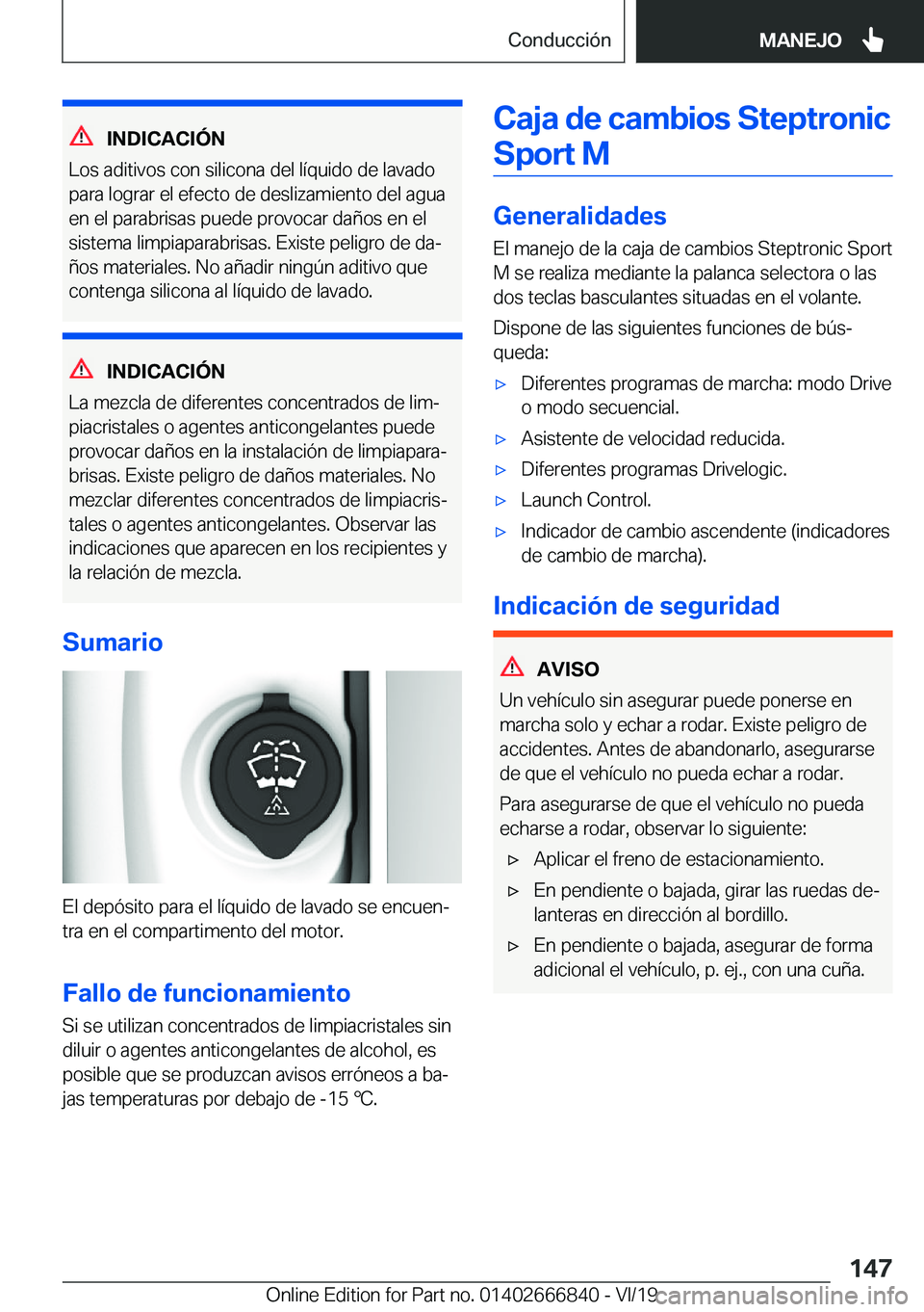 BMW X3 M 2020  Manuales de Empleo (in Spanish) �I�N�D�I�C�A�C�I�