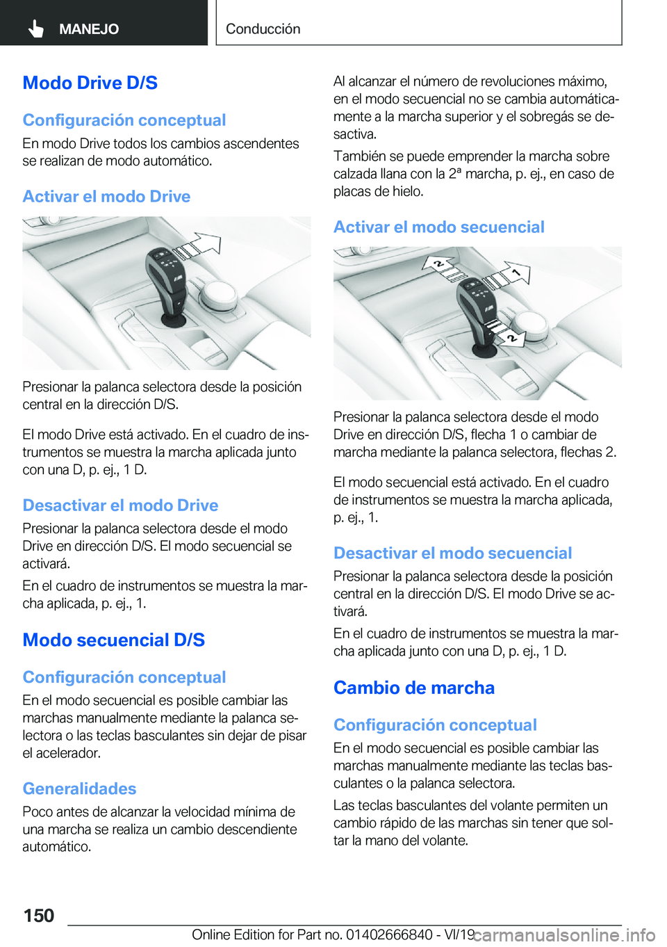 BMW X3 M 2020  Manuales de Empleo (in Spanish) �M�o�d�o��D�r�i�v�e��D�/�S
�C�o�n�f�i�g�u�r�a�c�i�