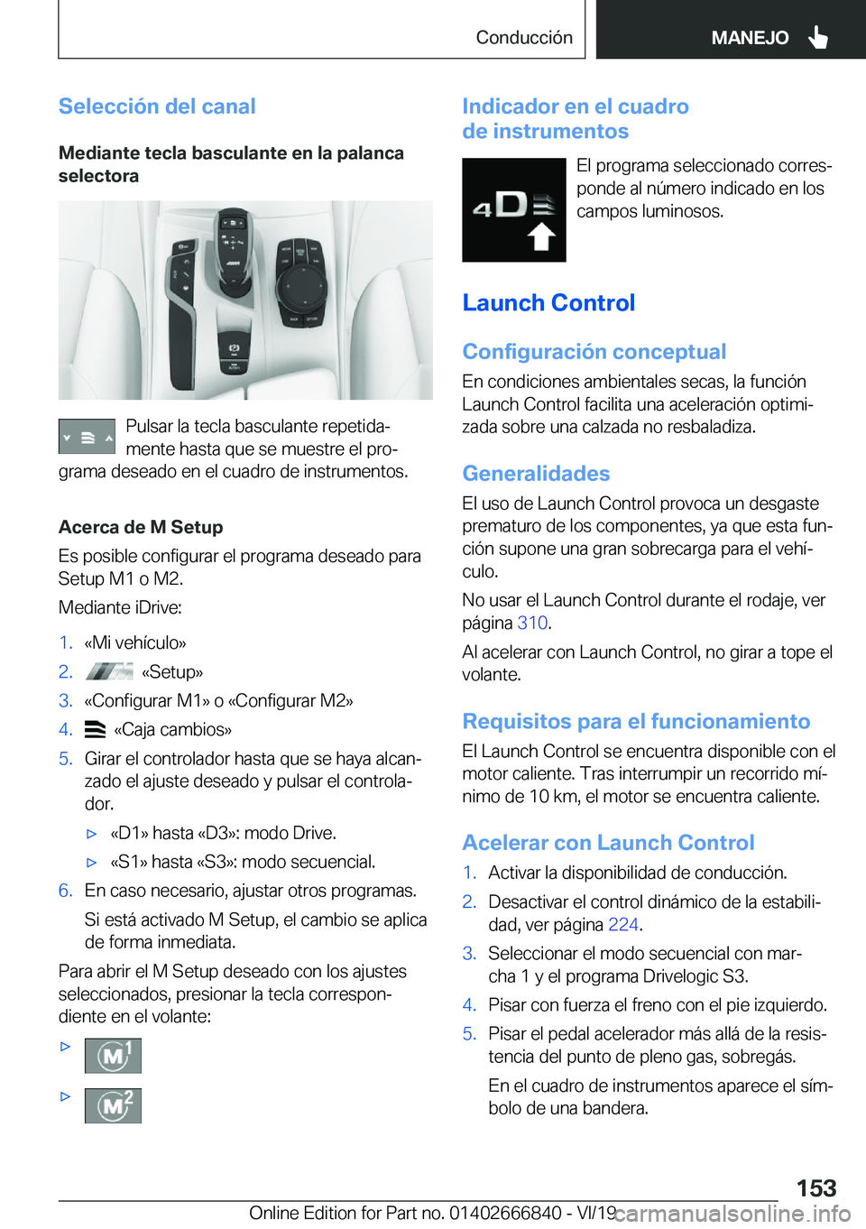 BMW X3 M 2020  Manuales de Empleo (in Spanish) �S�e�l�e�c�c�i�