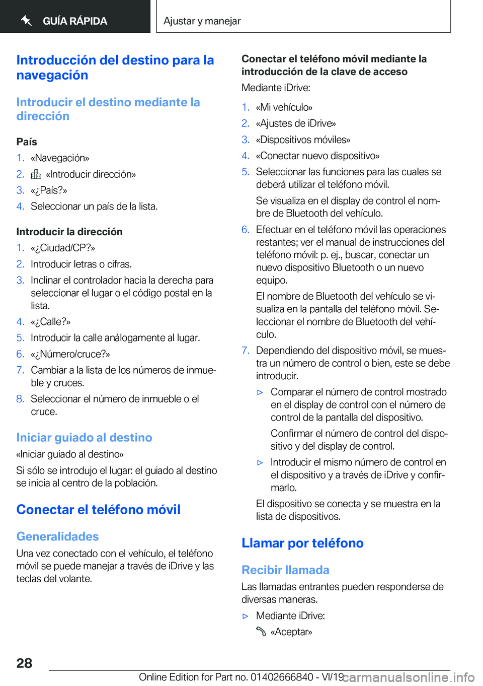 BMW X3 M 2020  Manuales de Empleo (in Spanish) �I�n�t�r�o�d�u�c�c�i�
