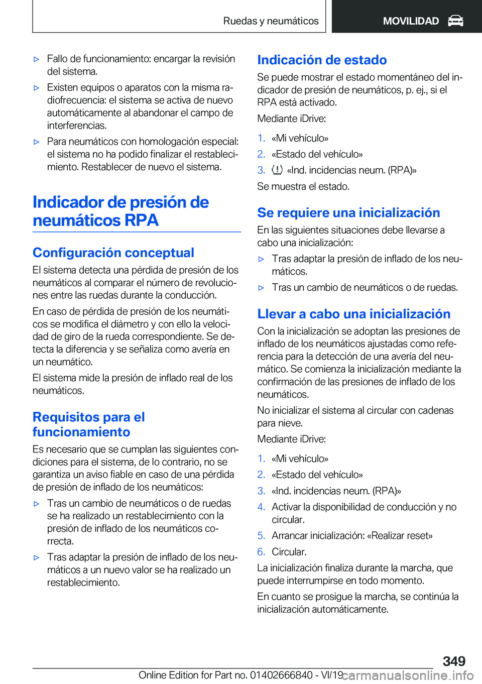 BMW X3 M 2020  Manuales de Empleo (in Spanish) x�F�a�l�l�o��d�e��f�u�n�c�i�o�n�a�m�i�e�n�t�o�:��e�n�c�a�r�g�a�r��l�a��r�e�v�i�s�i�
