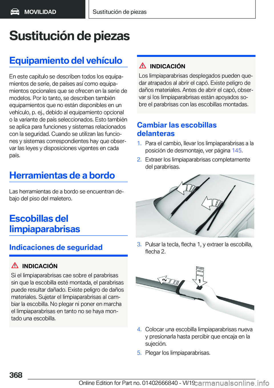 BMW X3 M 2020  Manuales de Empleo (in Spanish) �S�u�s�t�i�t�u�c�i�