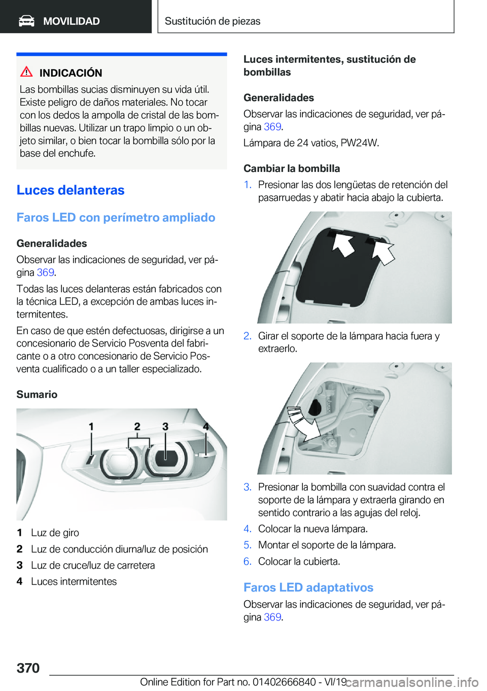 BMW X3 M 2020  Manuales de Empleo (in Spanish) �I�N�D�I�C�A�C�I�