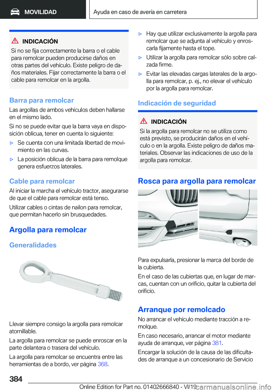 BMW X3 M 2020  Manuales de Empleo (in Spanish) �I�N�D�I�C�A�C�I�