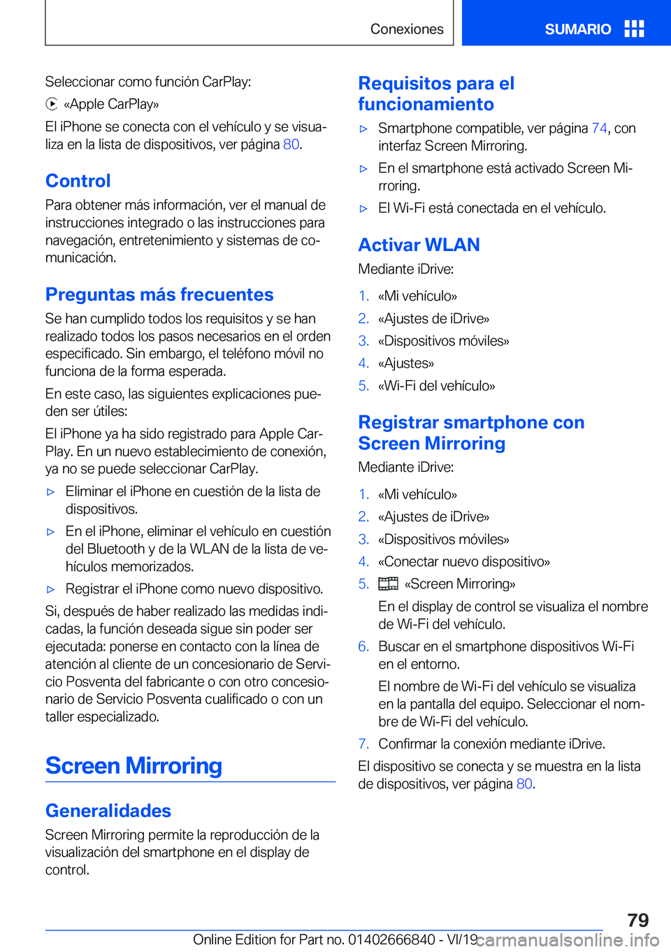 BMW X3 M 2020  Manuales de Empleo (in Spanish) �S�e�l�e�c�c�i�o�n�a�r��c�o�m�o��f�u�n�c�i�