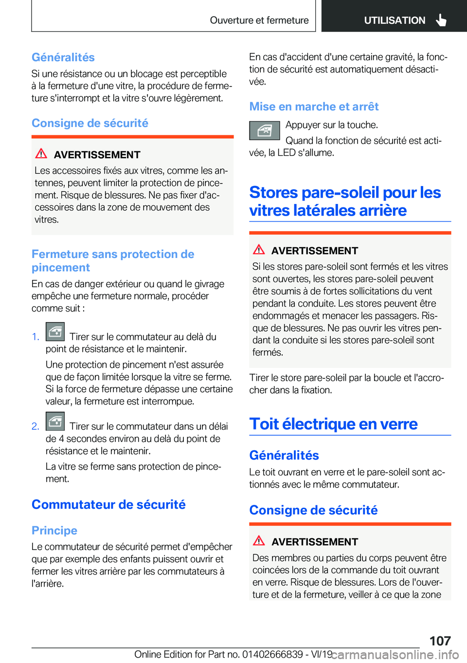 BMW X3 M 2020  Notices Demploi (in French) �G�é�n�é�r�a�l�i�t�é�s
�S�i��u�n�e��r�é�s�i�s�t�a�n�c�e��o�u��u�n��b�l�o�c�a�g�e��e�s�t��p�e�r�c�e�p�t�i�b�l�e �