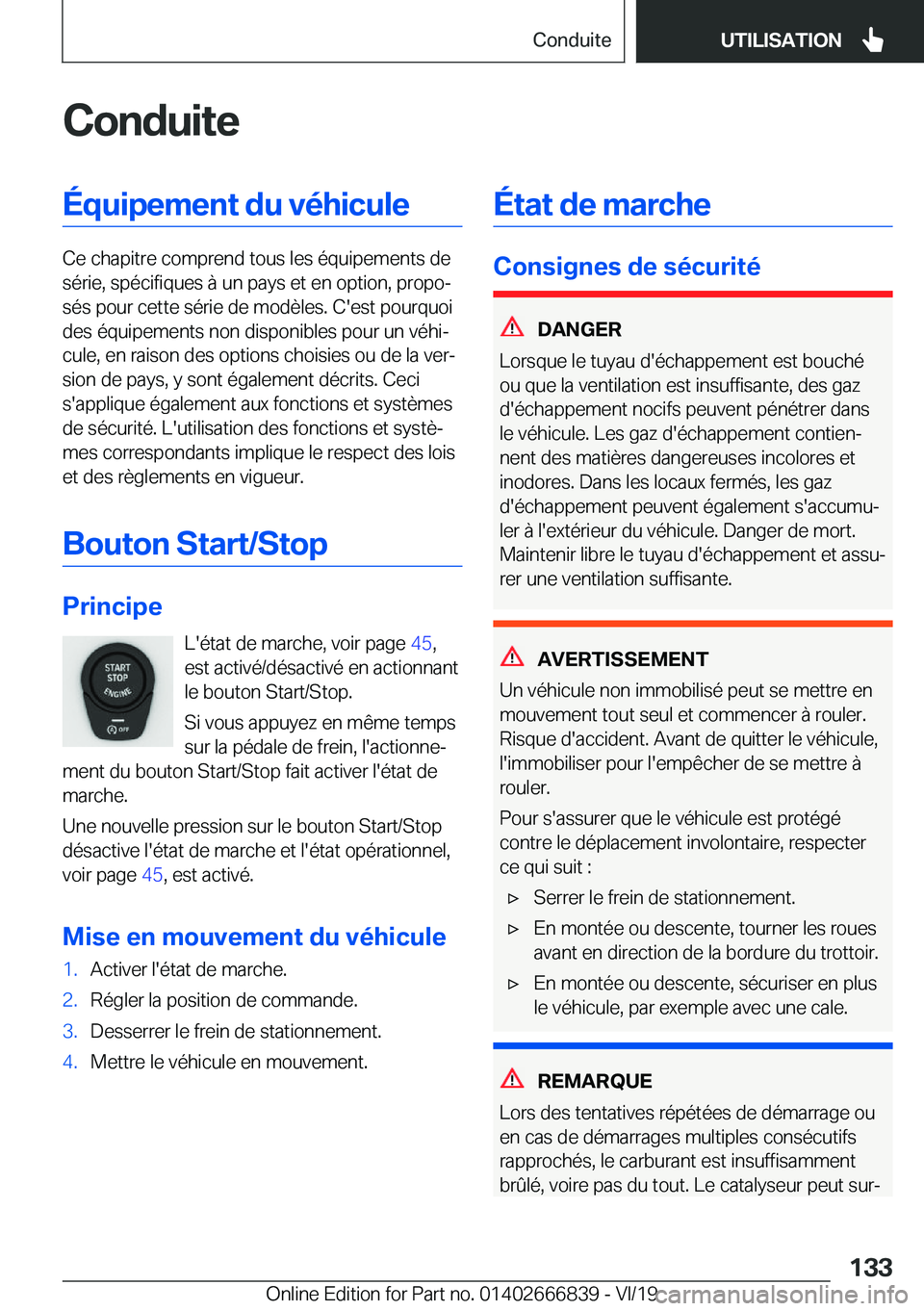 BMW X3 M 2020  Notices Demploi (in French) �C�o�n�d�u�i�t�e�