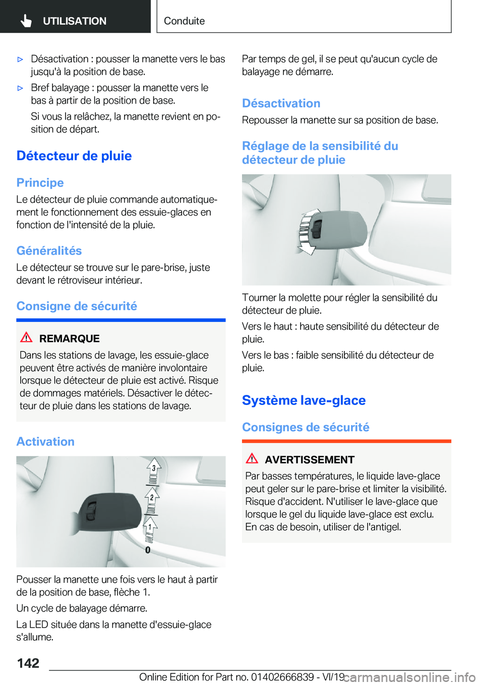 BMW X3 M 2020  Notices Demploi (in French) 'x�D�é�s�a�c�t�i�v�a�t�i�o�n��:��p�o�u�s�s�e�r��l�a��m�a�n�e�t�t�e��v�e�r�s��l�e��b�a�s�j�u�s�q�u�'�