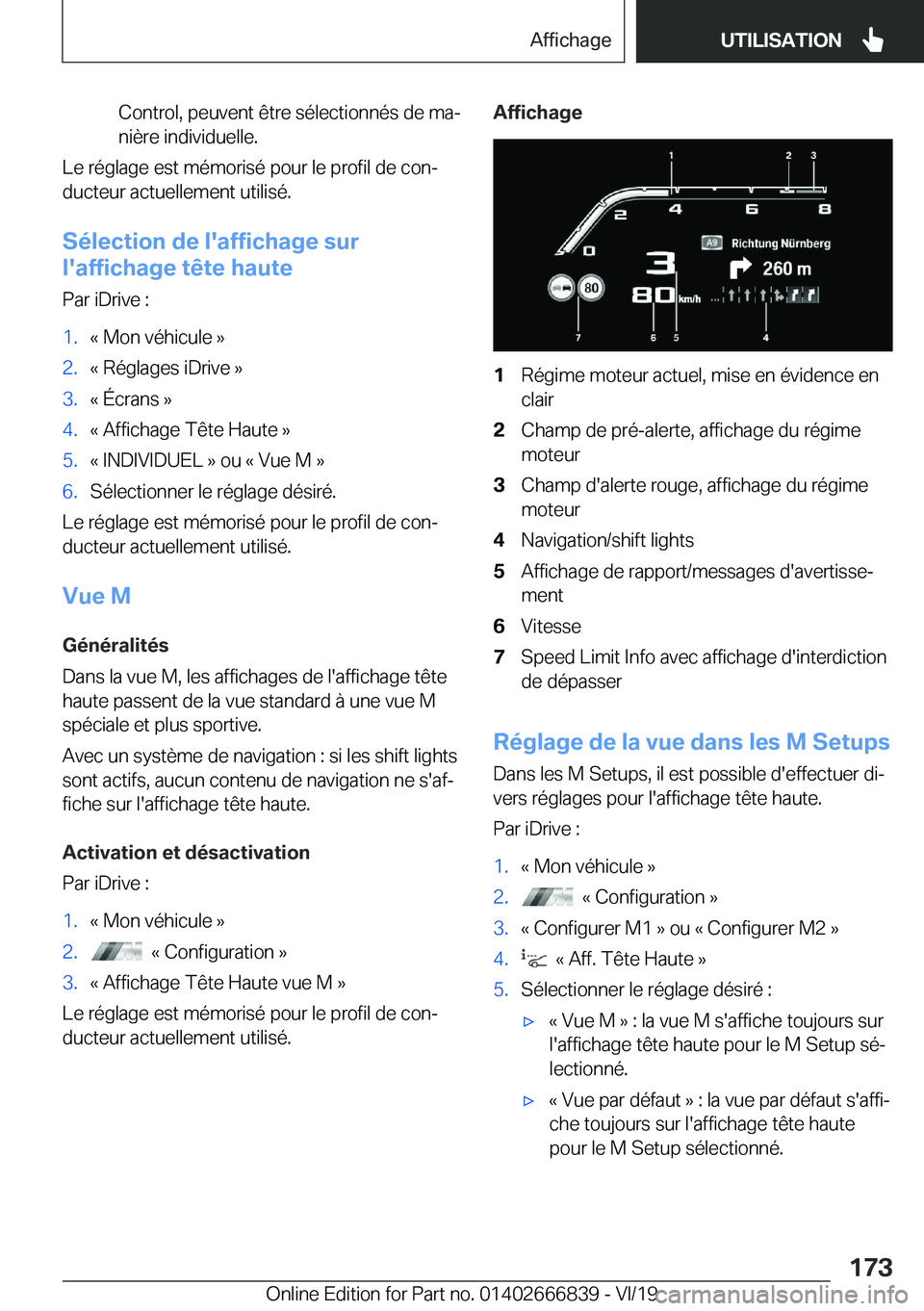 BMW X3 M 2020  Notices Demploi (in French) �C�o�n�t�r�o�l�,��p�e�u�v�e�n�t��ê�t�r�e��s�é�l�e�c�t�i�o�n�n�é�s��d�e��m�aj�n�i�è�r�e��i�n�d�i�v�i�d�u�e�l�l�e�.
�L�e��r�é�g�l�a�g�e��e�s�t��m�é�m�o�r�i�s�é��p�o�u�r��l�e��p�r�o�f