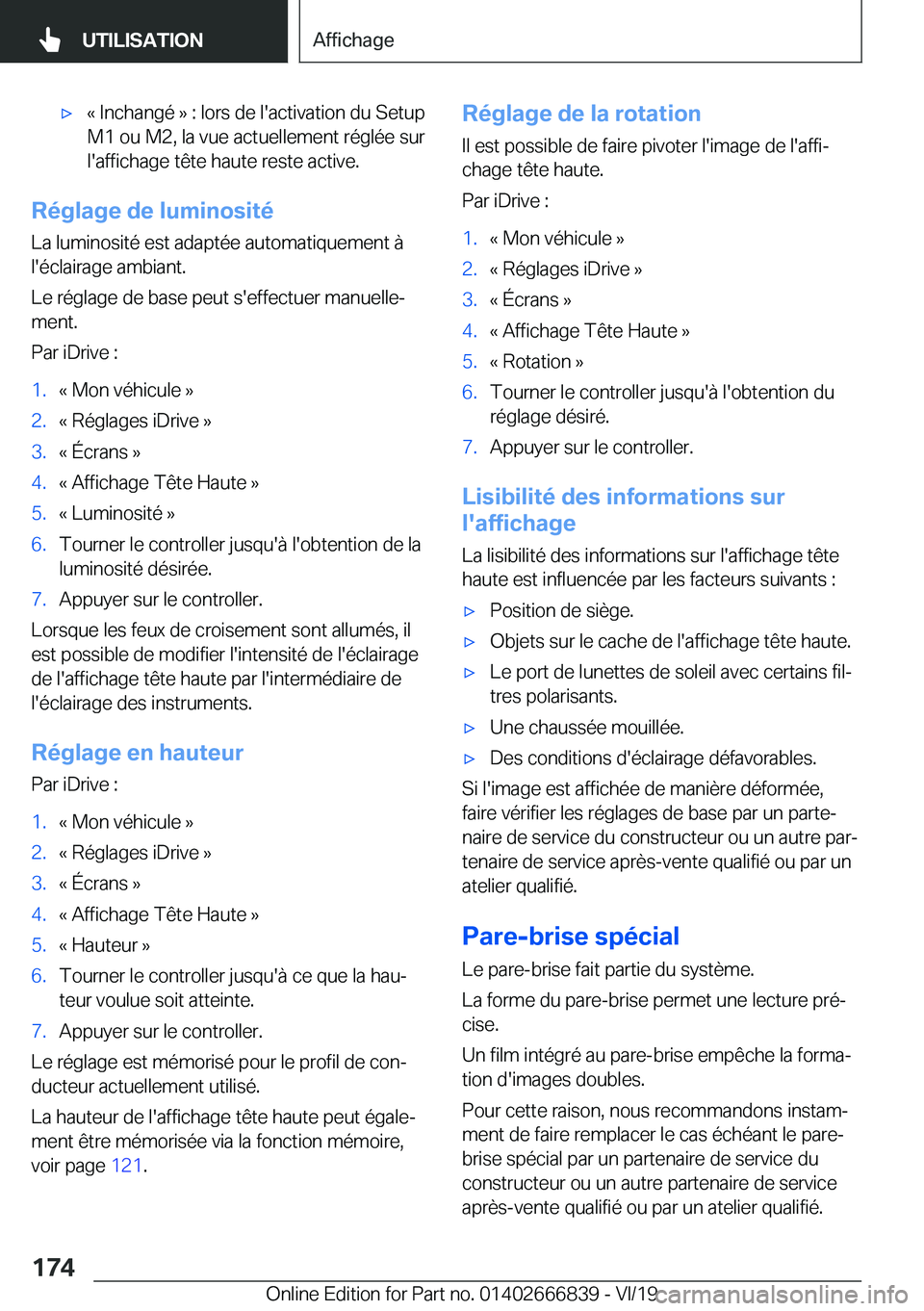 BMW X3 M 2020  Notices Demploi (in French) 'x�k��I�n�c�h�a�n�g�é��{��:��l�o�r�s��d�e��l�'�a�c�t�i�v�a�t�i�o�n��d�u��S�e�t�u�p�M�1��o�u��M�2�,��l�a��v�u�e��a�c�t�u�e�l�l�e�m�e�n�t��r�é�g�l�é�e��s�u�r
�l�'�a�f�f�i�c