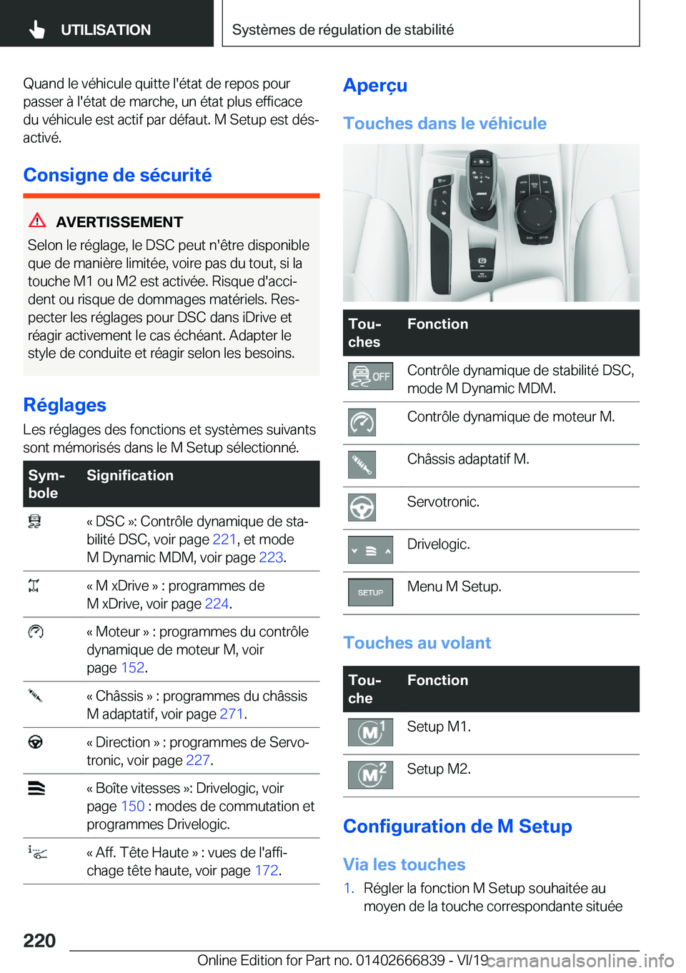 BMW X3 M 2020  Notices Demploi (in French) �Q�u�a�n�d��l�e��v�é�h�i�c�u�l�e��q�u�i�t�t�e��l�'�é�t�a�t��d�e��r�e�p�o�s��p�o�u�r�p�a�s�s�e�r��