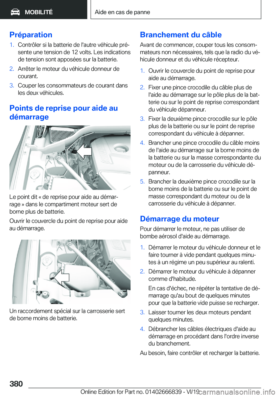 BMW X3 M 2020  Notices Demploi (in French) �P�r�é�p�a�r�a�t�i�o�n�1�.�C�o�n�t�r�