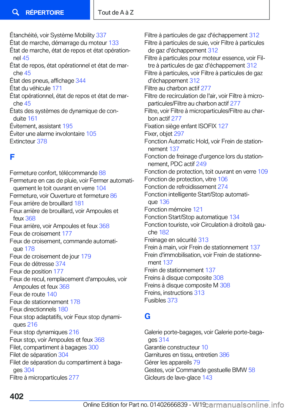 BMW X3 M 2020  Notices Demploi (in French) �