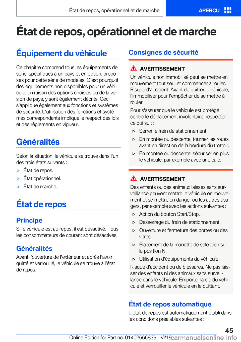 BMW X3 M 2020  Notices Demploi (in French) �