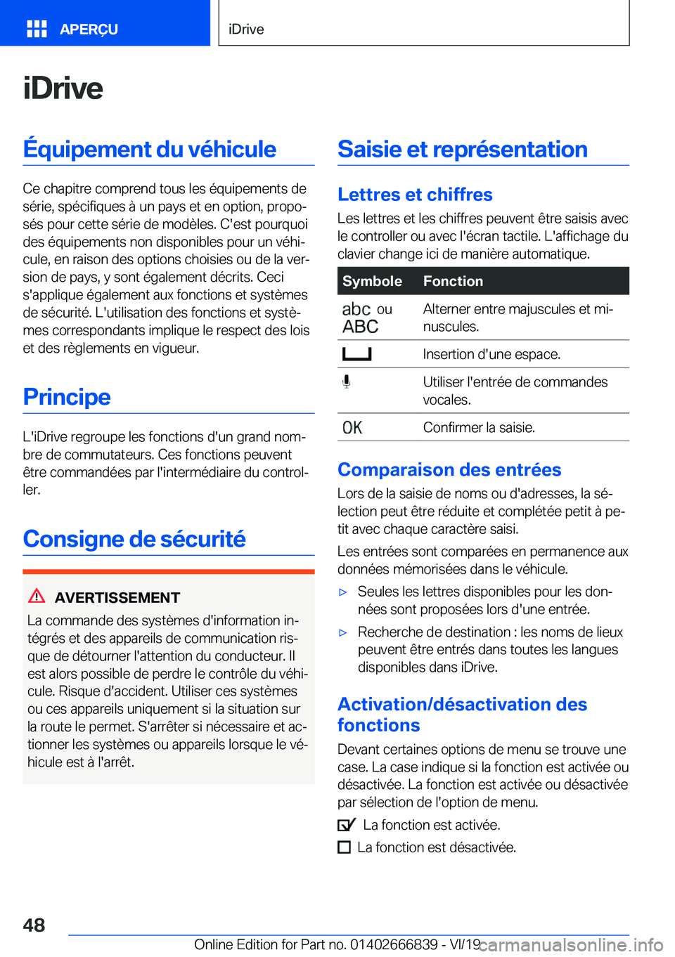BMW X3 M 2020  Notices Demploi (in French) �i�D�r�i�v�e�