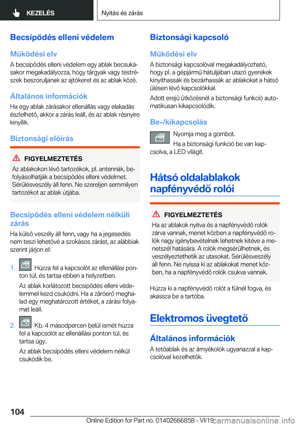 BMW X3 M 2020  Kezelési útmutató (in Hungarian) �B�e�c�s�