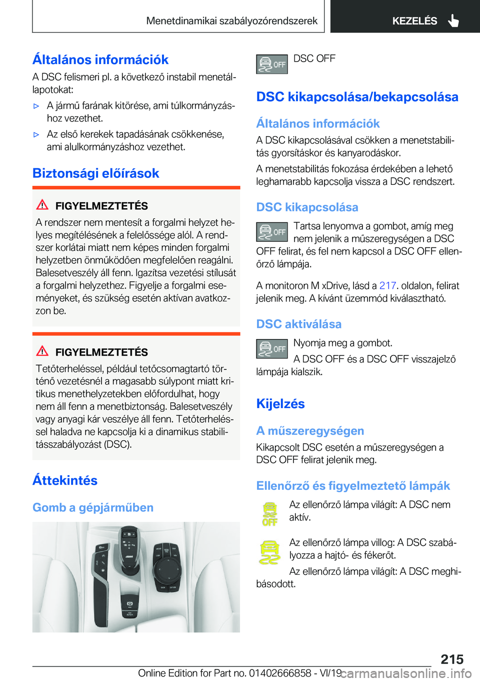 BMW X3 M 2020  Kezelési útmutató (in Hungarian) �