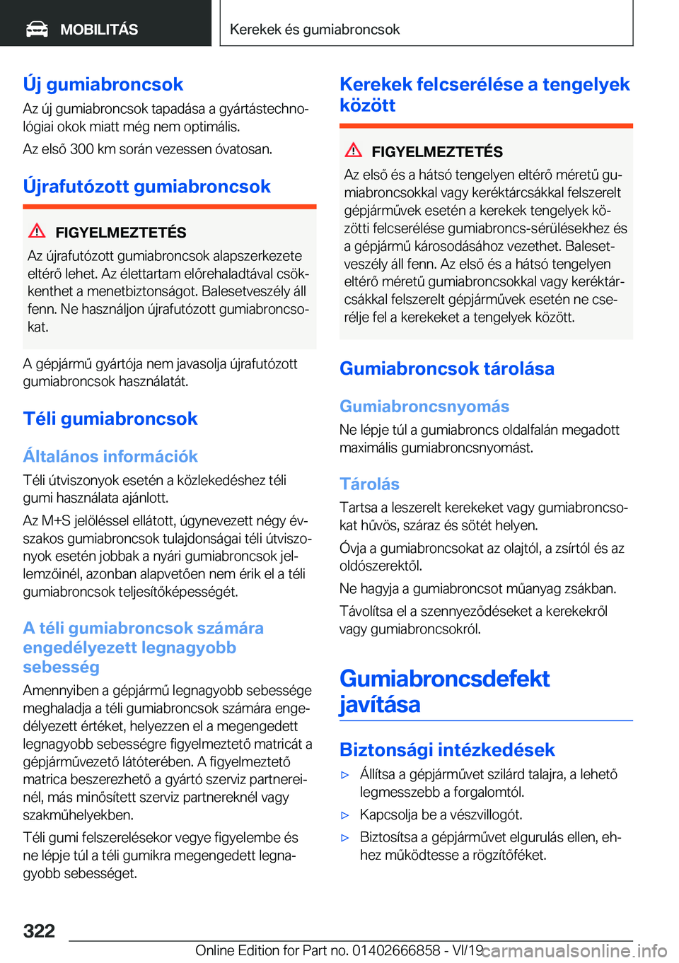 BMW X3 M 2020  Kezelési útmutató (in Hungarian) �