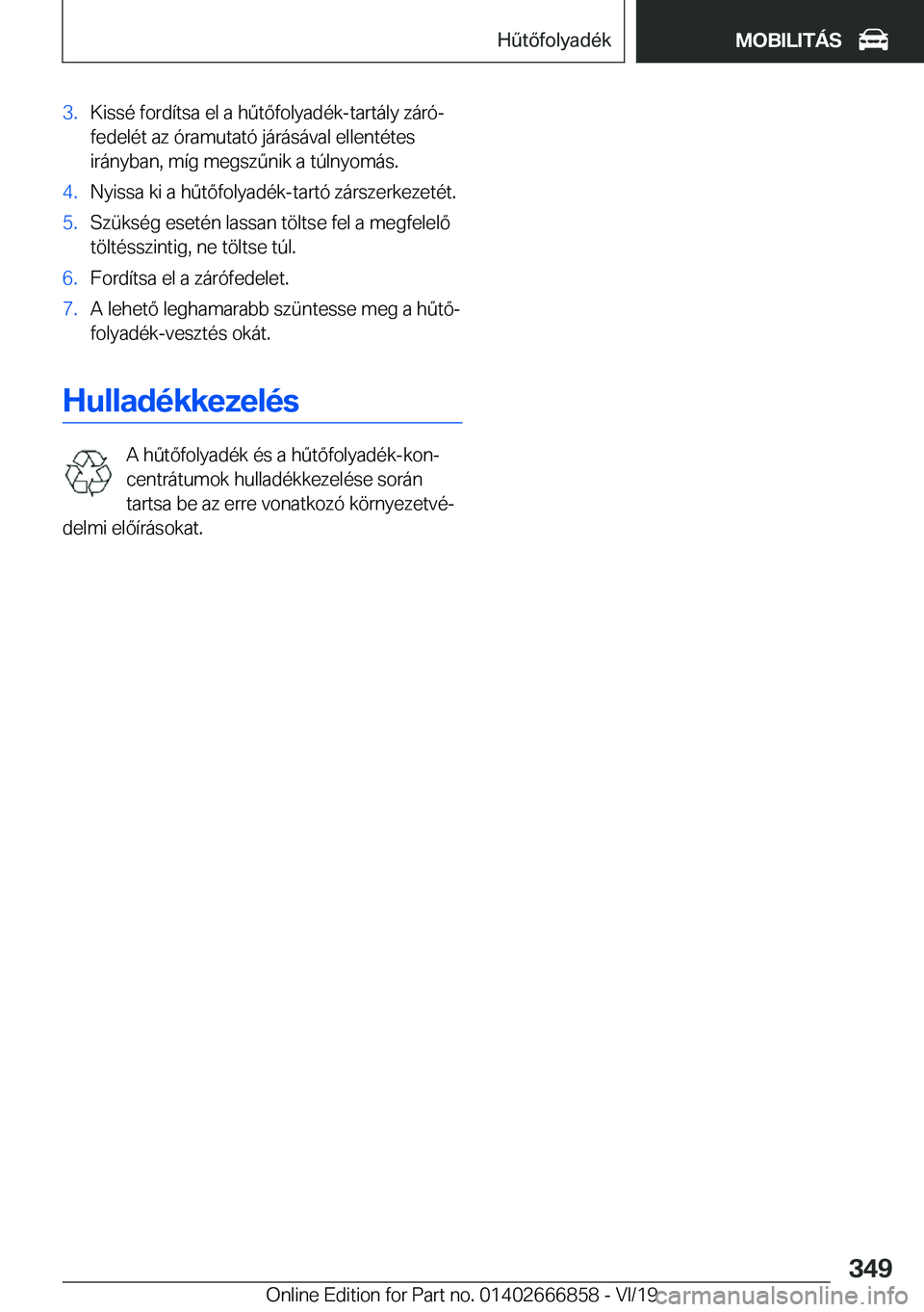 BMW X3 M 2020  Kezelési útmutató (in Hungarian) �3�.�K�i�s�s�