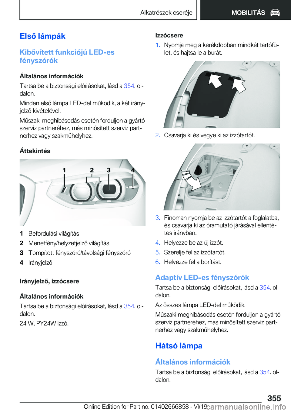 BMW X3 M 2020  Kezelési útmutató (in Hungarian) �E�l�s�