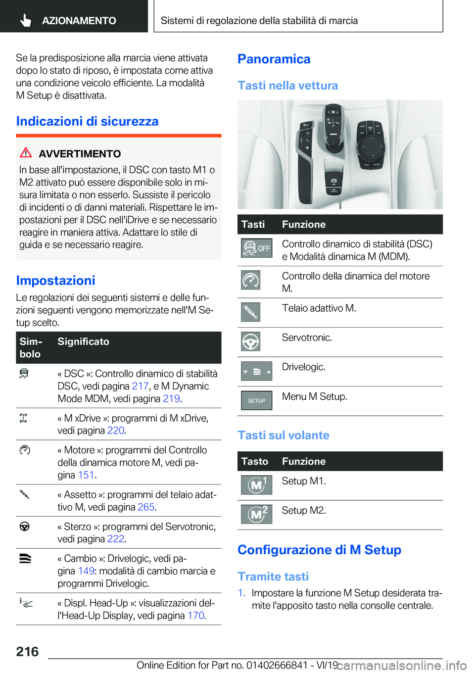 BMW X3 M 2020  Libretti Di Uso E manutenzione (in Italian) �S�e��l�a��p�r�e�d�i�s�p�o�s�i�z�i�o�n�e��a�l�l�a��m�a�r�c�i�a��v�i�e�n�e��a�t�t�i�v�a�t�a
�d�o�p�o��l�o��s�t�a�t�o��d�i��r�i�p�o�s�o�,��è��i�m�p�o�s�t�a�t�a��c�o�m�e��a�t�t�i�v�a
�u�n�