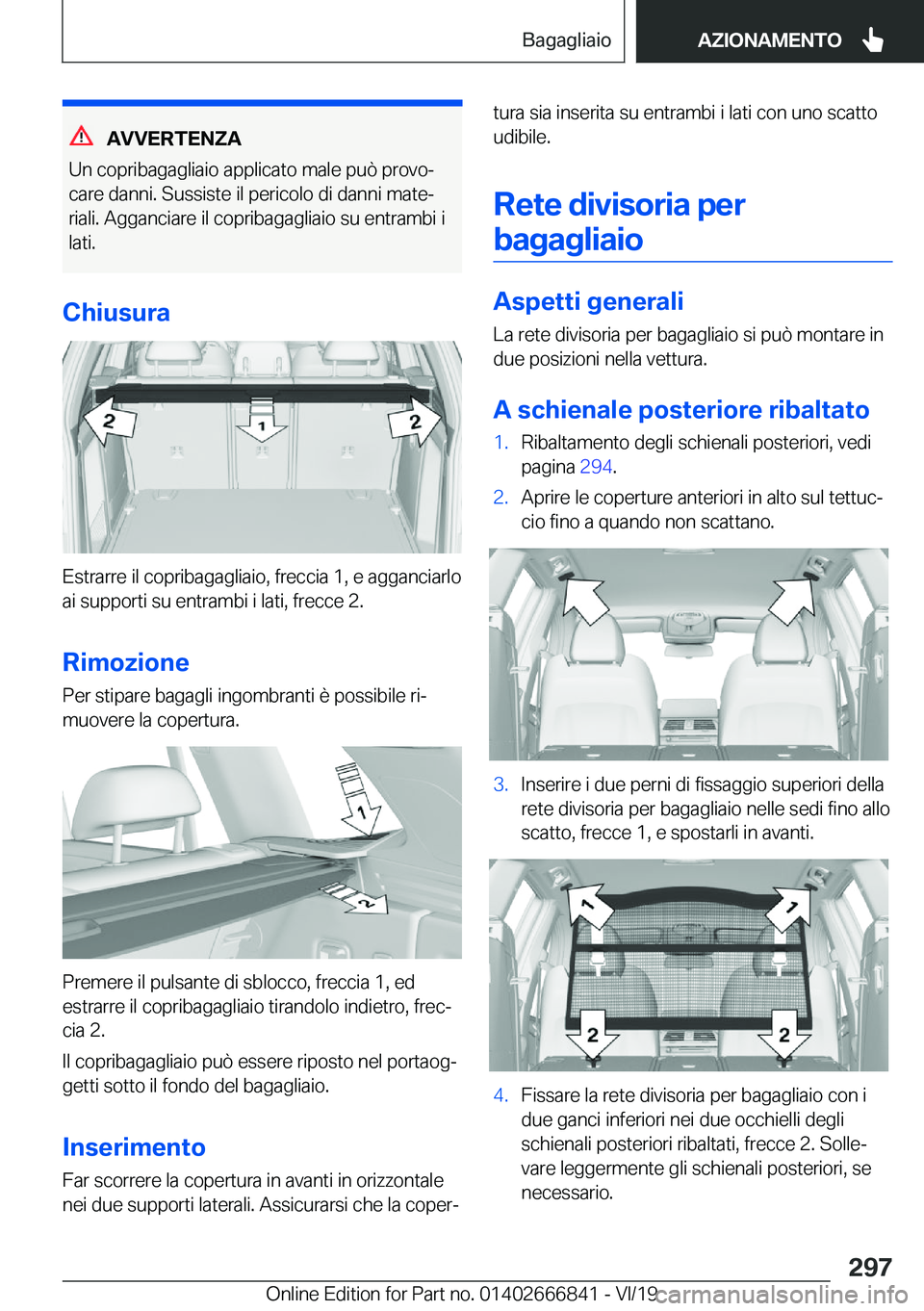 BMW X3 M 2020  Libretti Di Uso E manutenzione (in Italian) �A�V�V�E�R�T�E�N�Z�A
�U�n��c�o�p�r�i�b�a�g�a�g�l�i�a�i�o��a�p�p�l�i�c�a�t�o��m�a�l�e��p�u�