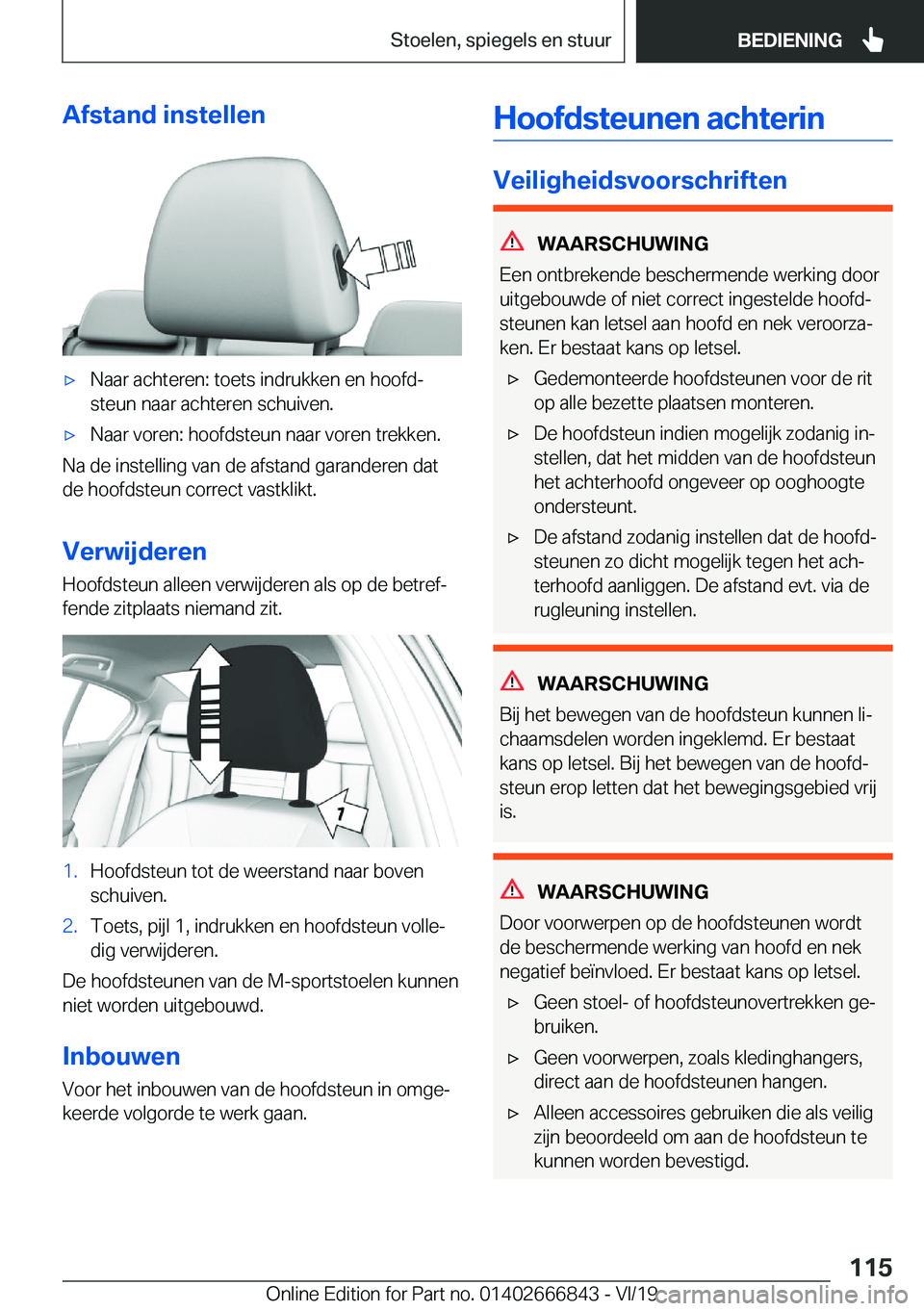 BMW X3 M 2020  Instructieboekjes (in Dutch) �A�f�s�t�a�n�d��i�n�s�t�e�l�l�e�n'x�N�a�a�r��a�c�h�t�e�r�e�n�:��t�o�e�t�s��i�n�d�r�u�k�k�e�n��e�n��h�o�o�f�dj�s�t�e�u�n��n�a�a�r��a�c�h�t�e�r�e�n��s�c�h�u�i�v�e�n�.'x�N�a�a�r��v�o�r