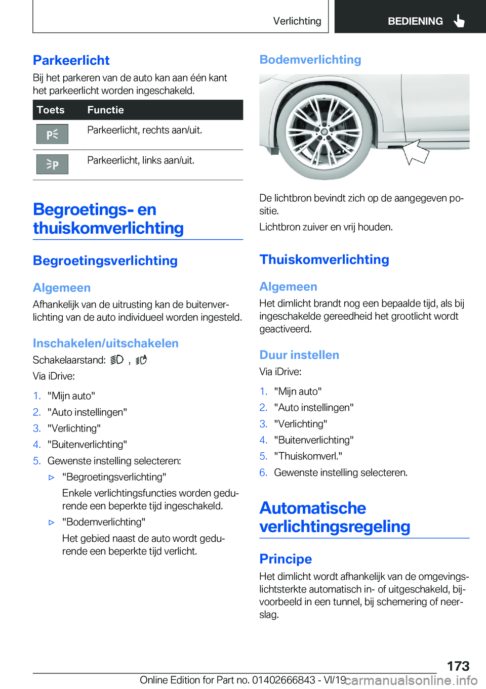 BMW X3 M 2020  Instructieboekjes (in Dutch) �P�a�r�k�e�e�r�l�i�c�h�t
�B�i�j��h�e�t��p�a�r�k�e�r�e�n��v�a�n��d�e��a�u�t�o��k�a�n��a�a�n��