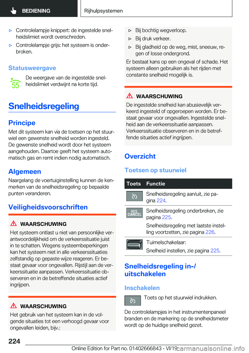 BMW X3 M 2020  Instructieboekjes (in Dutch) 'x�C�o�n�t�r�o�l�e�l�a�m�p�j�e��k�n�i�p�p�e�r�t�:��d�e��i�n�g�e�s�t�e�l�d�e��s�n�e�lj�h�e�i�d�s�l�i�m�i�e�t��w�o�r�d�t��o�v�e�r�s�c�h�r�e�d�e�n�.'x�C�o�n�t�r�o�l�e�l�a�m�p�j�e��g�r�i�j