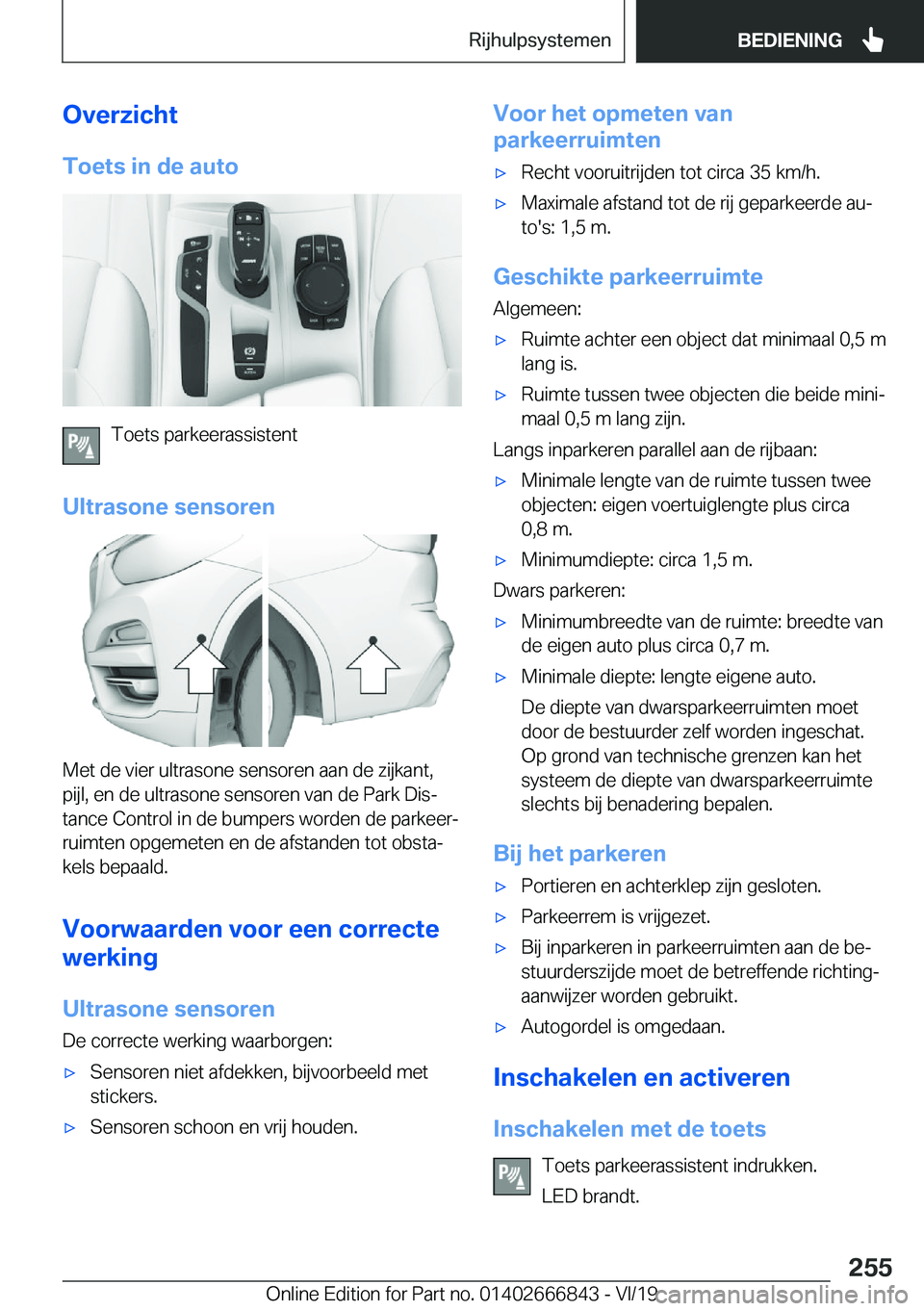 BMW X3 M 2020  Instructieboekjes (in Dutch) �O�v�e�r�z�i�c�h�t�T�o�e�t�s��i�n��d�e��a�u�t�o
�T�o�e�t�s��p�a�r�k�e�e�r�a�s�s�i�s�t�e�n�t
�U�l�t�r�a�s�o�n�e��s�e�n�s�o�r�e�n
�M�e�t��d�e��v�i�e�r��u�l�t�r�a�s�o�n�e��s�e�n�s�o�r�e�n��a�a�