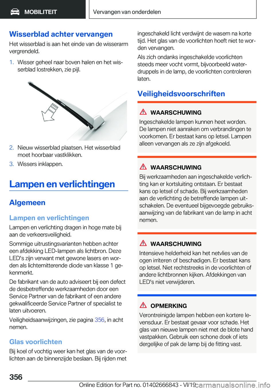 BMW X3 M 2020  Instructieboekjes (in Dutch) �W�i�s�s�e�r�b�l�a�d��a�c�h�t�e�r��v�e�r�v�a�n�g�e�n�H�e�t��w�i�s�s�e�r�b�l�a�d��i�s��a�a�n��h�e�t��e�i�n�d�e��v�a�n��d�e��w�i�s�s�e�r�a�r�m�v�e�r�g�r�e�n�d�e�l�d�.�1�.�W�i�s�s�e�r��g�e�h�e