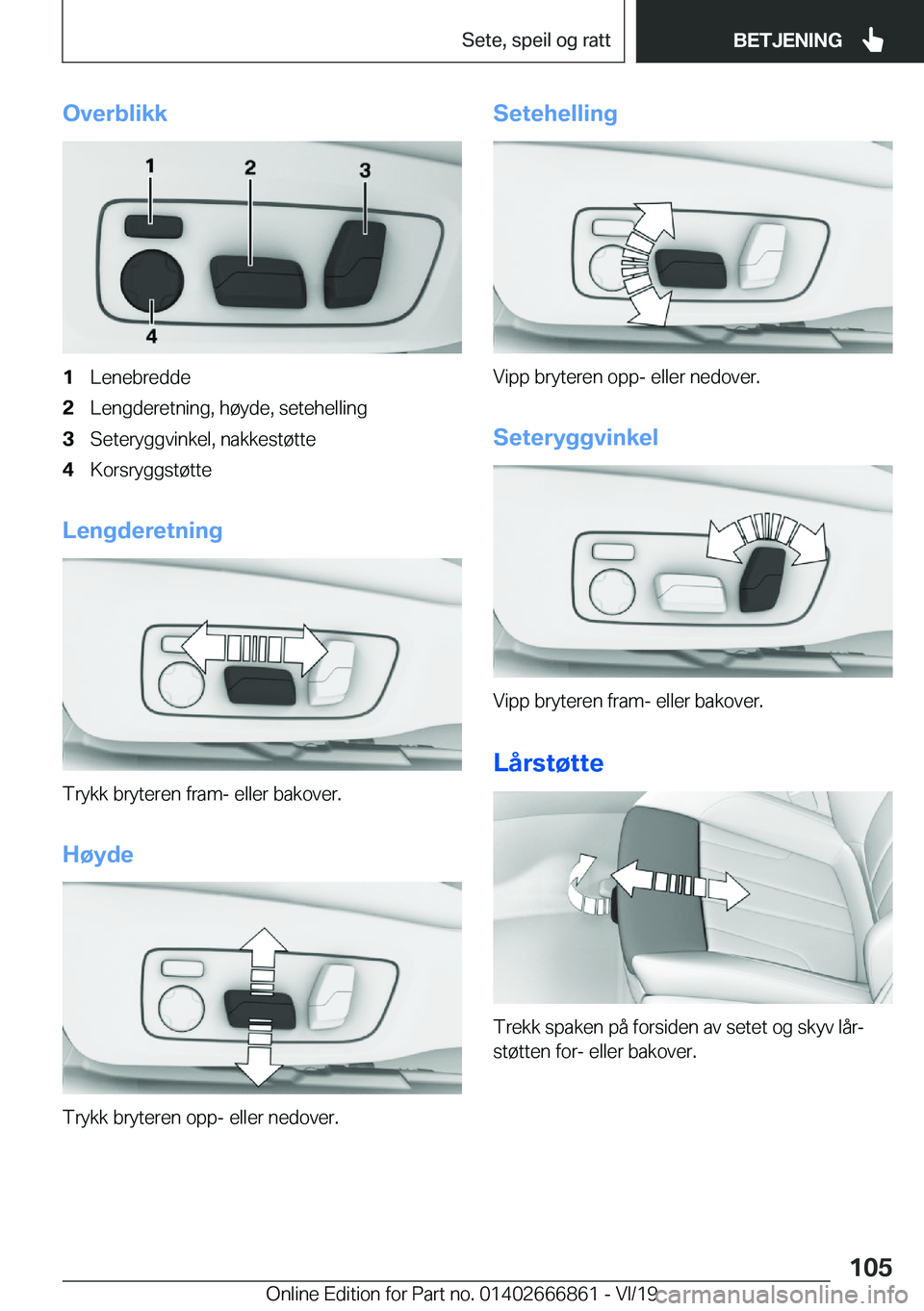 BMW X3 M 2020  InstruksjonsbØker (in Norwegian) �O�v�e�r�b�l�i�k�k�1�L�e�n�e�b�r�e�d�d�e�2�L�e�n�g�d�e�r�e�t�n�i�n�g�,��h�
