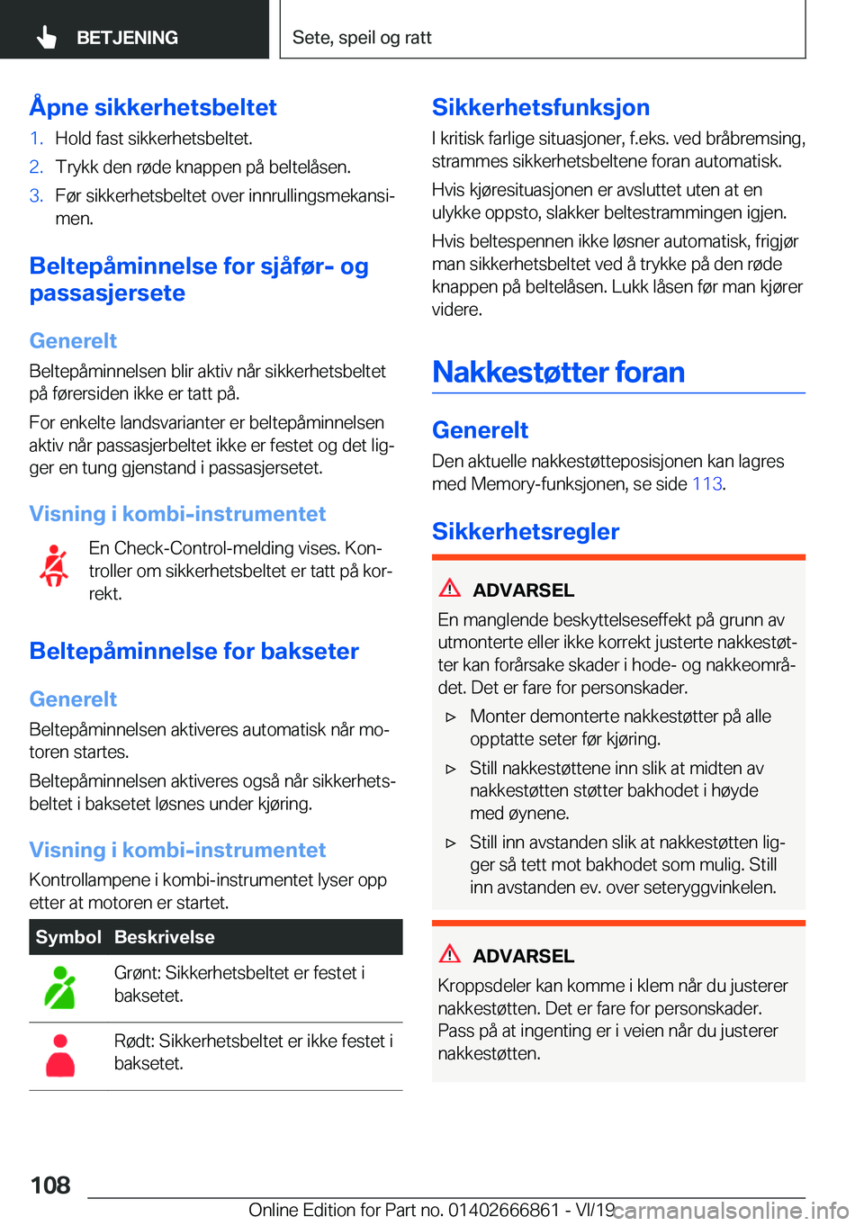 BMW X3 M 2020  InstruksjonsbØker (in Norwegian) �