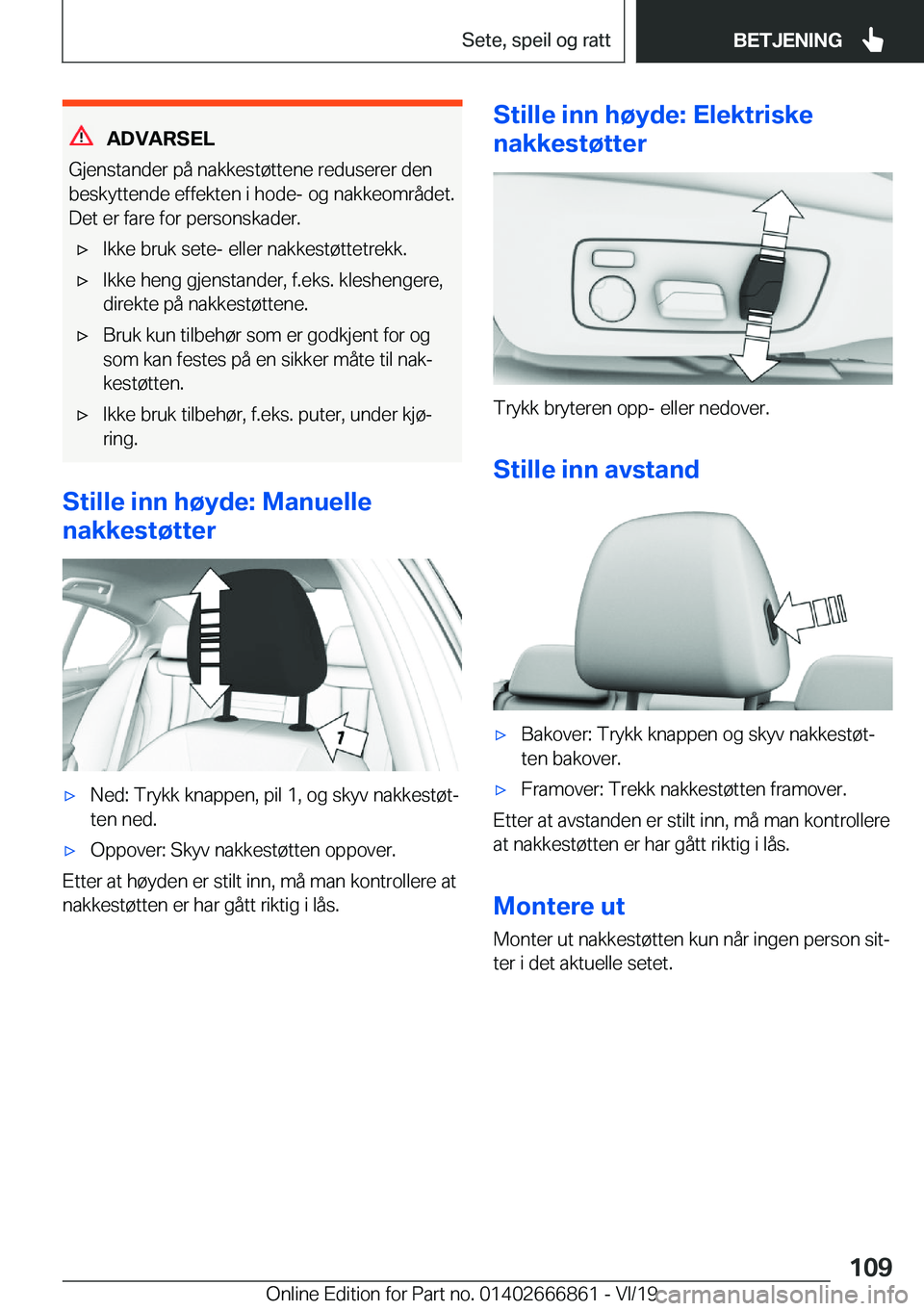 BMW X3 M 2020  InstruksjonsbØker (in Norwegian) �A�D�V�A�R�S�E�L
�G�j�e�n�s�t�a�n�d�e�r��p�å��n�a�k�k�e�s�t�