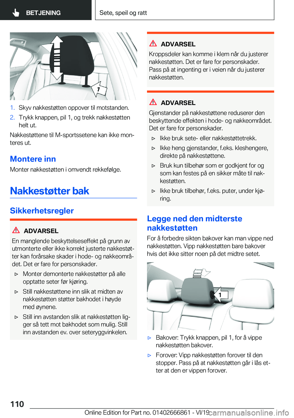 BMW X3 M 2020  InstruksjonsbØker (in Norwegian) �1�.�S�k�y�v��n�a�k�k�e�s�t�