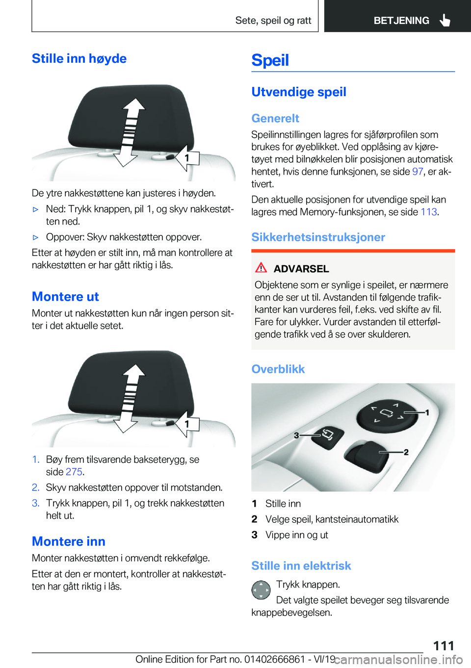 BMW X3 M 2020  InstruksjonsbØker (in Norwegian) �S�t�i�l�l�e��i�n�n��h�
