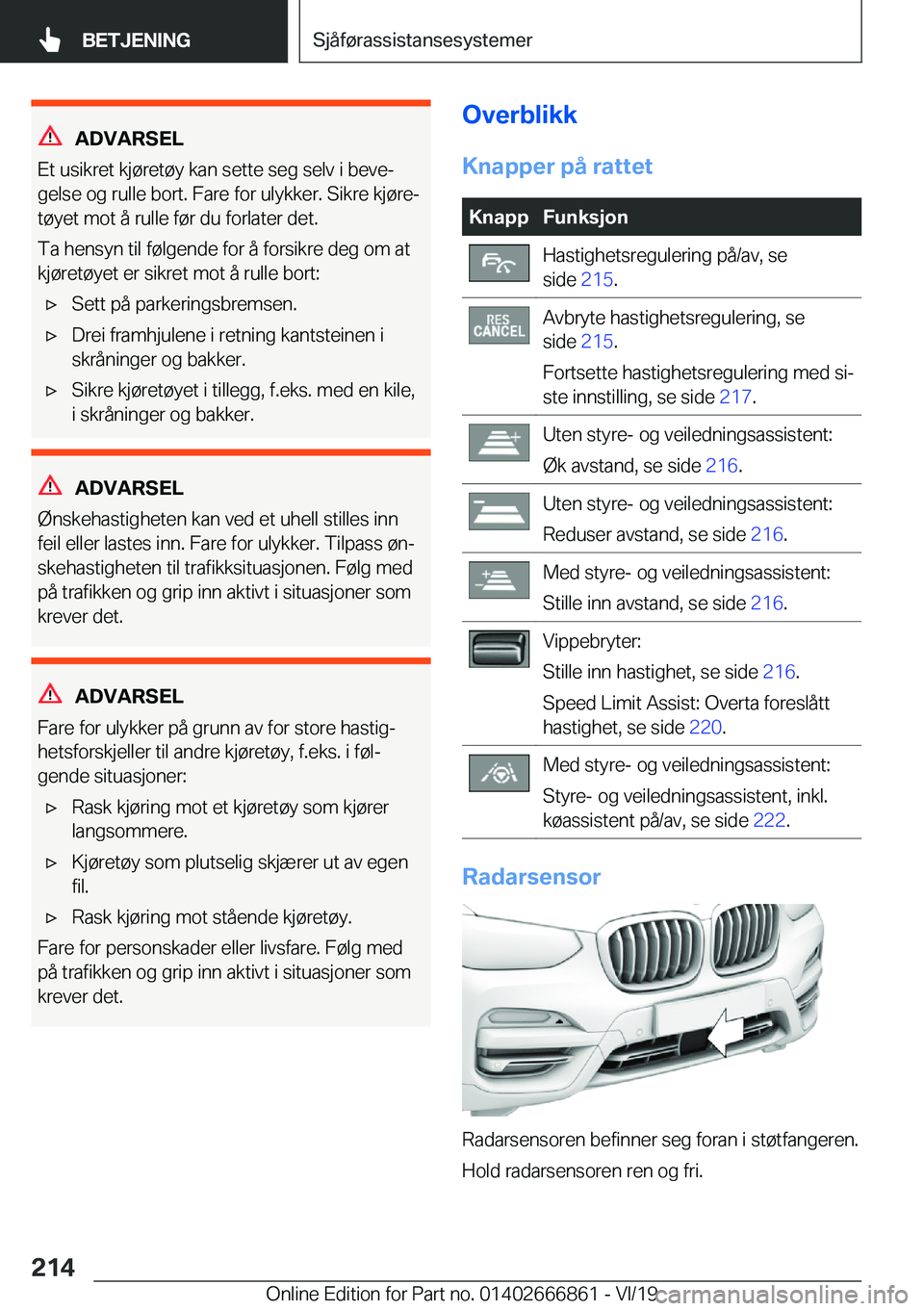 BMW X3 M 2020  InstruksjonsbØker (in Norwegian) �A�D�V�A�R�S�E�L
�E�t��u�s�i�k�r�e�t��k�j�