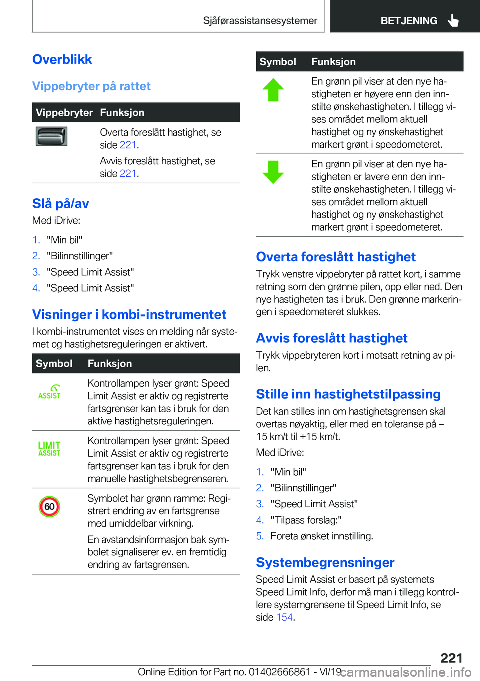 BMW X3 M 2020  InstruksjonsbØker (in Norwegian) �O�v�e�r�b�l�i�k�k�V�i�p�p�e�b�r�y�t�e�r��p�å��r�a�t�t�e�t�V�i�p�p�e�b�r�y�t�e�r�F�u�n�k�s�j�o�n�O�v�e�r�t�a��f�o�r�e�s�l�å�t�t��h�a�s�t�i�g�h�e�t�,��s�e
�s�i�d�e� �2�2�1�.
�A�v�v�i�s��f�o�r�