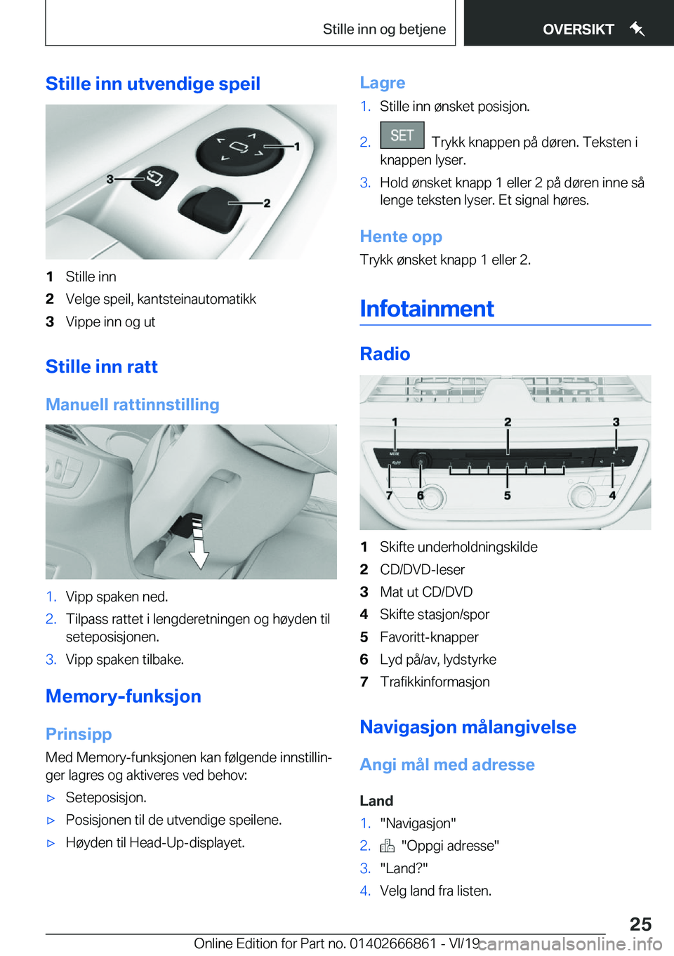 BMW X3 M 2020  InstruksjonsbØker (in Norwegian) �S�t�i�l�l�e��i�n�n��u�t�v�e�n�d�i�g�e��s�p�e�i�l�1�S�t�i�l�l�e��i�n�n�2�V�e�l�g�e��s�p�e�i�l�,��k�a�n�t�s�t�e�i�n�a�u�t�o�m�a�t�i�k�k�3�V�i�p�p�e��i�n�n��o�g��u�t
�S�t�i�l�l�e��i�n�n��r�a�