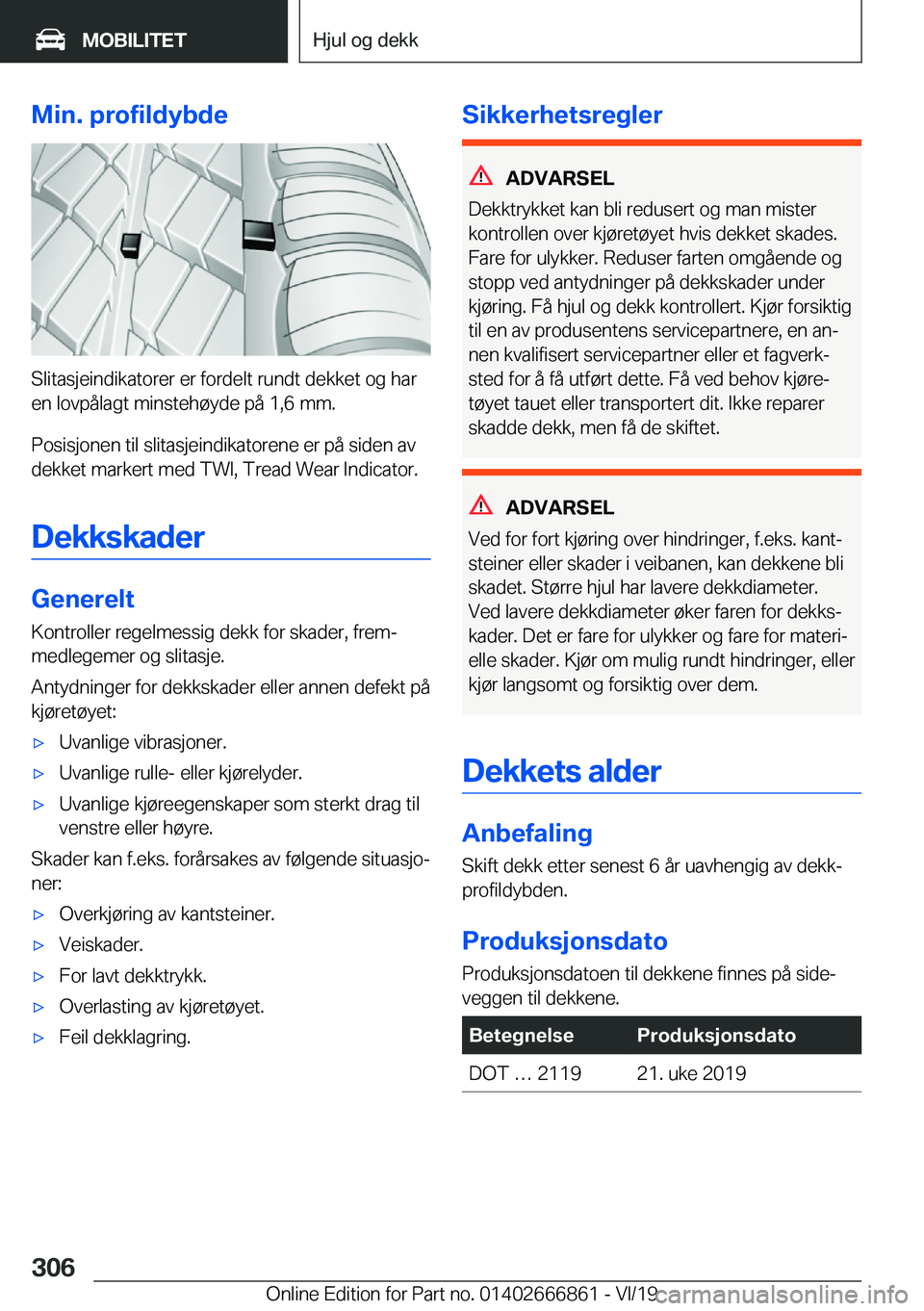 BMW X3 M 2020  InstruksjonsbØker (in Norwegian) �M�i�n�.��p�r�o�f�i�l�d�y�b�d�e
�S�l�i�t�a�s�j�e�i�n�d�i�k�a�t�o�r�e�r��e�r��f�o�r�d�e�l�t��r�u�n�d�t��d�e�k�k�e�t��o�g��h�a�r
�e�n��l�o�v�p�å�l�a�g�t��m�i�n�s�t�e�h�
