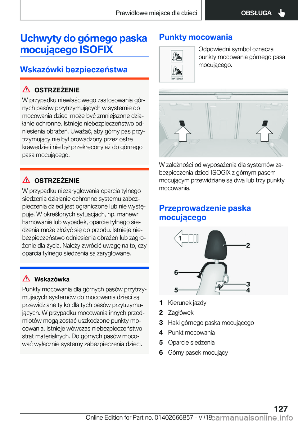 BMW X3 M 2020  Instrukcja obsługi (in Polish) �U�c�h�w�y�t�y��d�o��g�