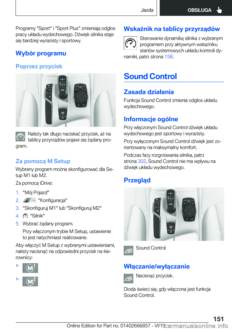 BMW X3 M 2020  Instrukcja obsługi (in Polish) �P�r�o�g�r�a�m�y���S�p�o�r�t���i���S�p�o�r�t��P�l�u�s���z�m�i�e�n�i�a�j�