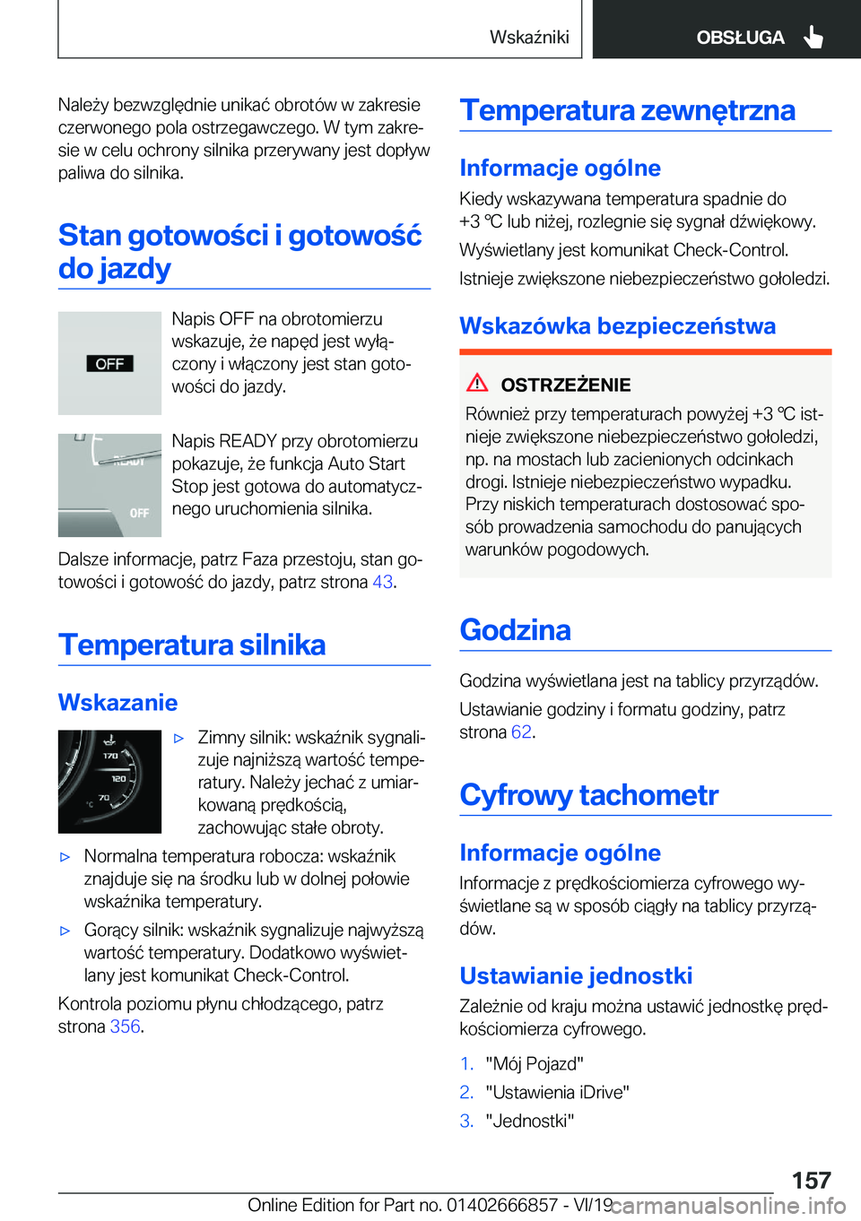 BMW X3 M 2020  Instrukcja obsługi (in Polish) �N�a�l�e9�y��b�e�z�w�z�g�l�